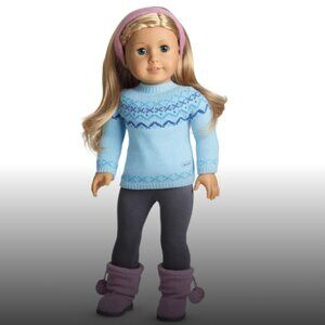 American Girl Frosty Fair Isle Set (Missing Charm)
